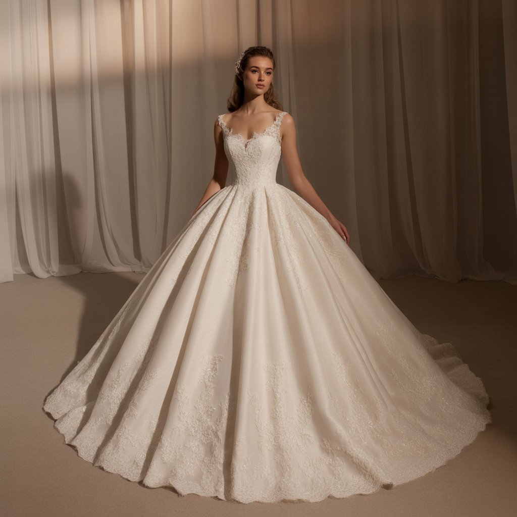 Elegant ball gown wedding dress